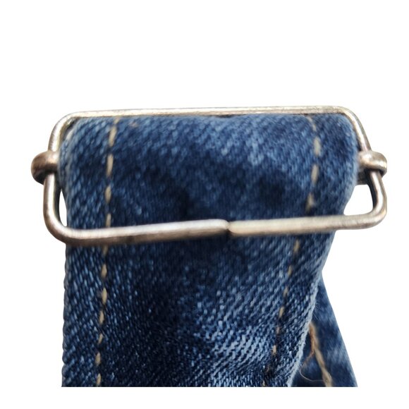 Free People Medium Wash Blue Alvin Flared Bib Overalls Women's Size 27 - Picture 8 of 12